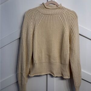 Elegant Beige Turtleneck Sweater